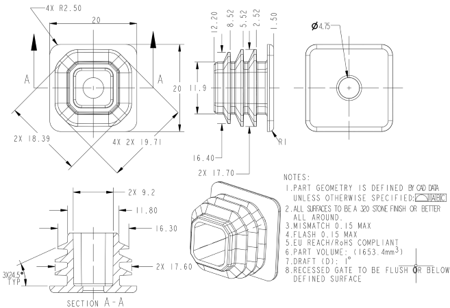 堵头图纸Square tube plug 2607110.png